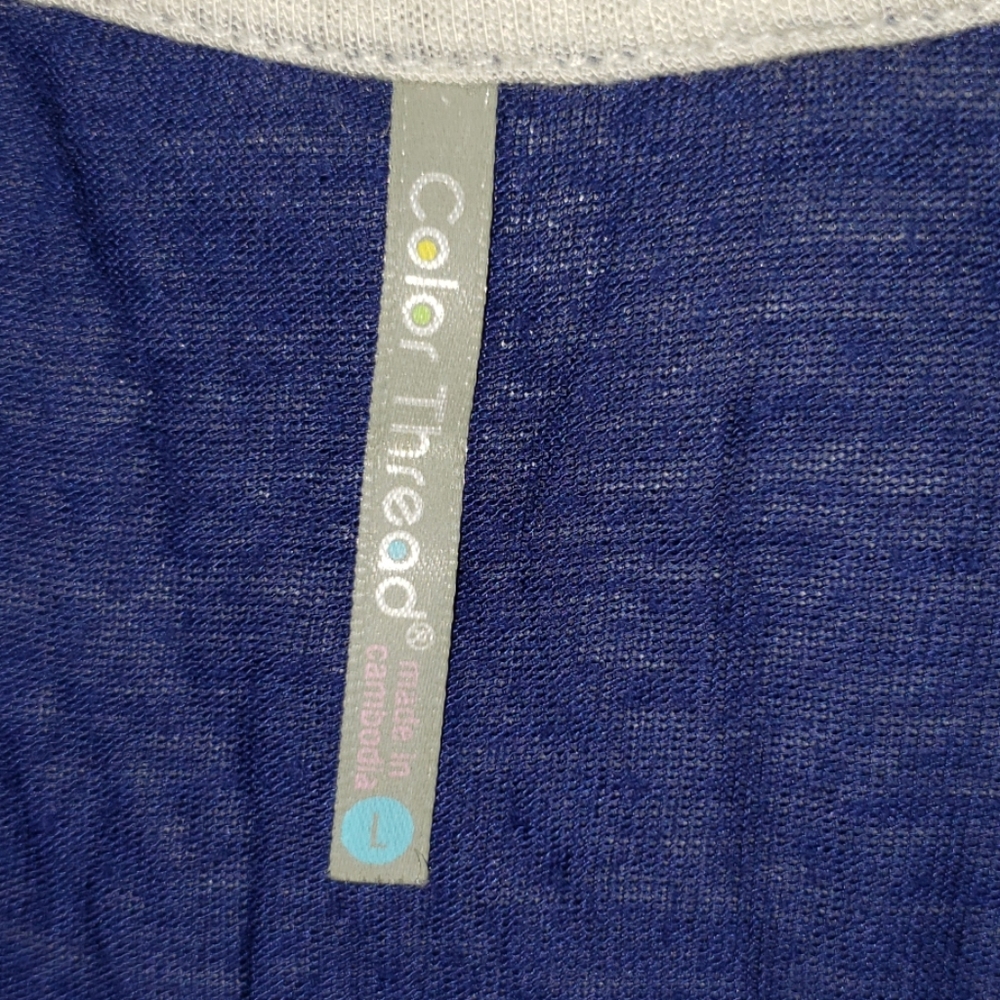 Navy | Color Thread | Varsity Tee - Picture 2 of 5